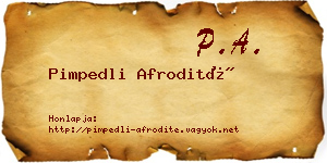 Pimpedli Afrodité névjegykártya